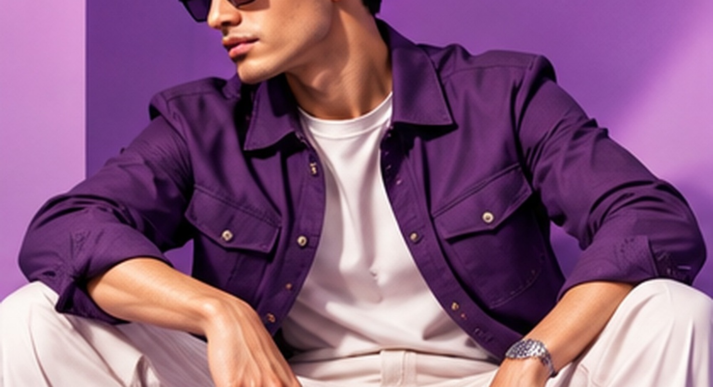 Man in a purple jacket